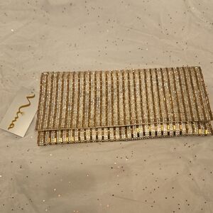 Nina Rose Gold And Silver Elegant Clutch